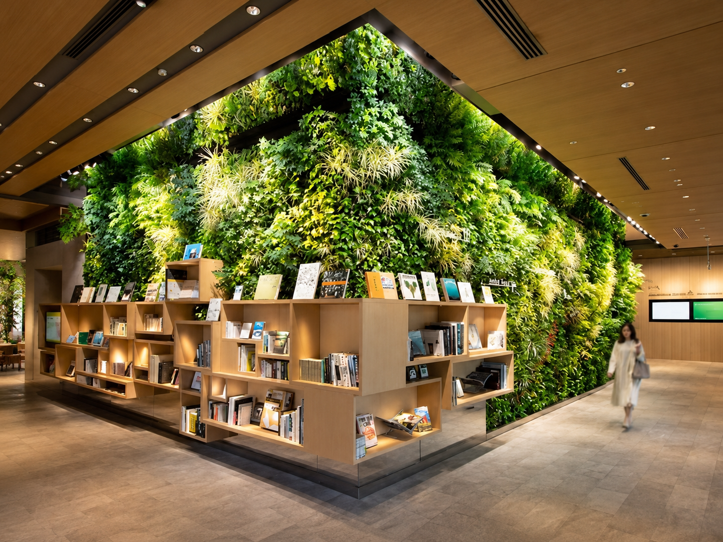 Artificial Living Walls for Public Spaces