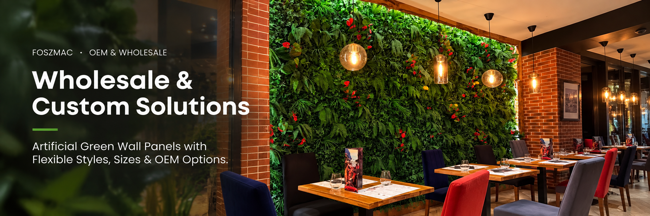 Wholesale & Custom Artificial Green Wall Solutions