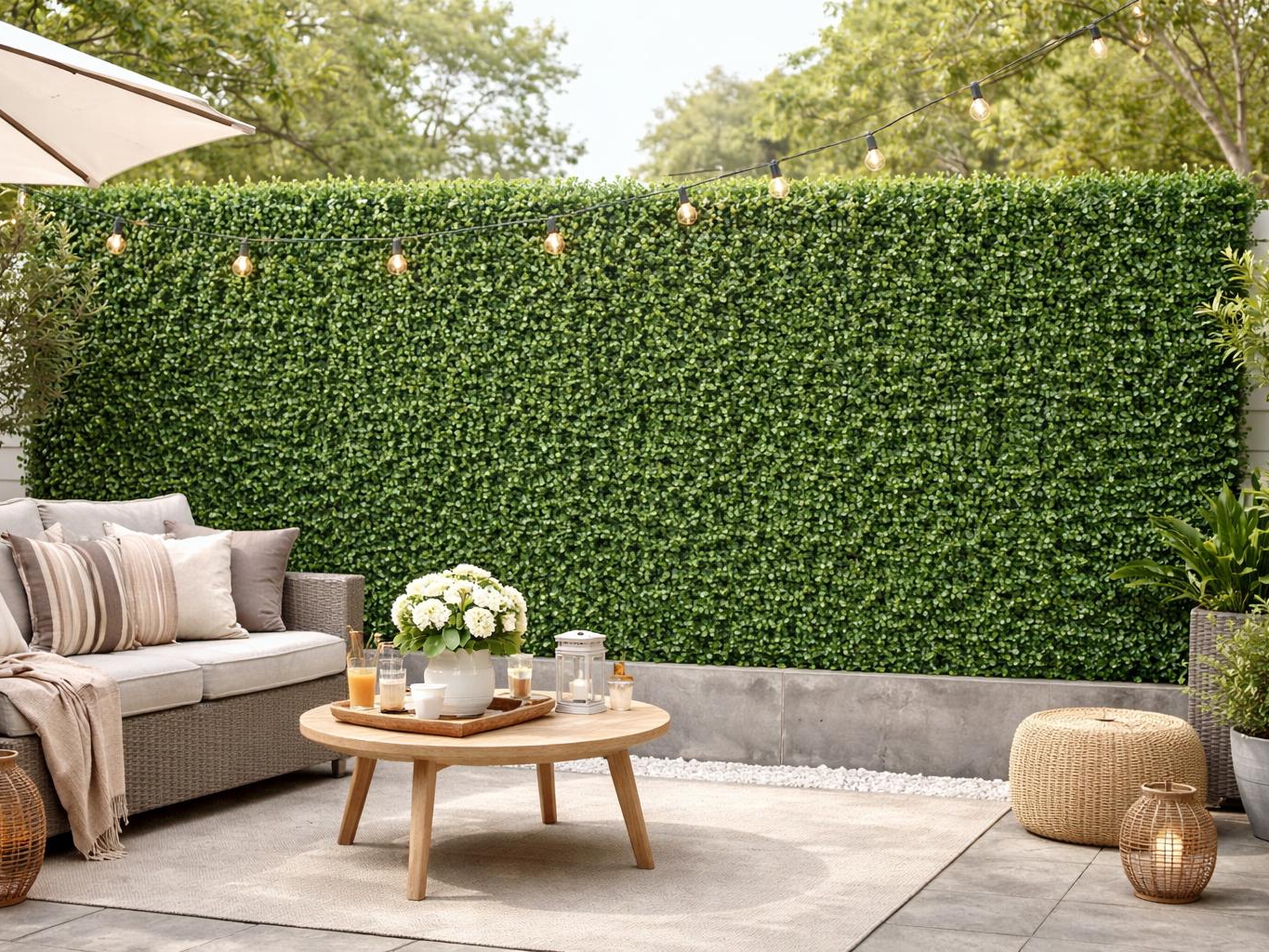 Artificial Boxwood Panel