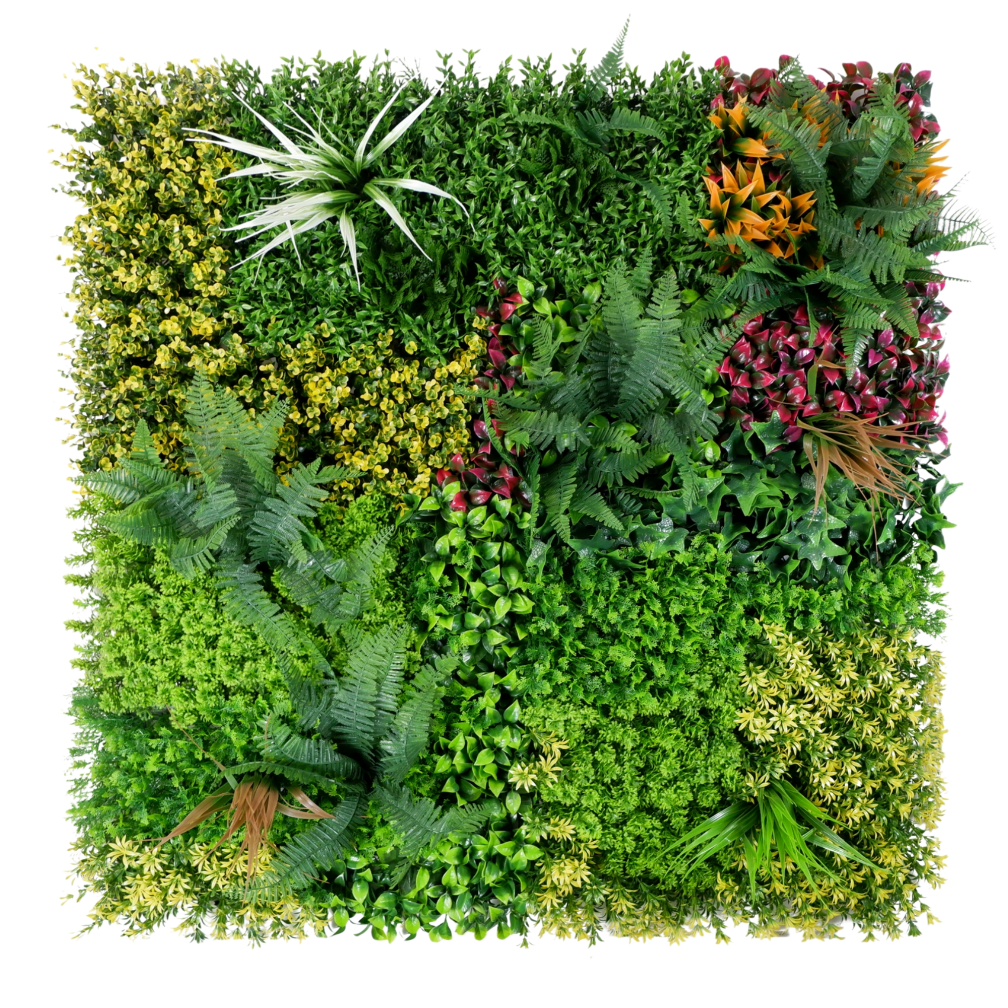 Mixed Foliage Artificial Green Wall Panel-ZY025