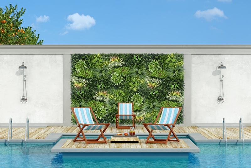 The three-dimensional planting mode of 3D artificial vertical gardens